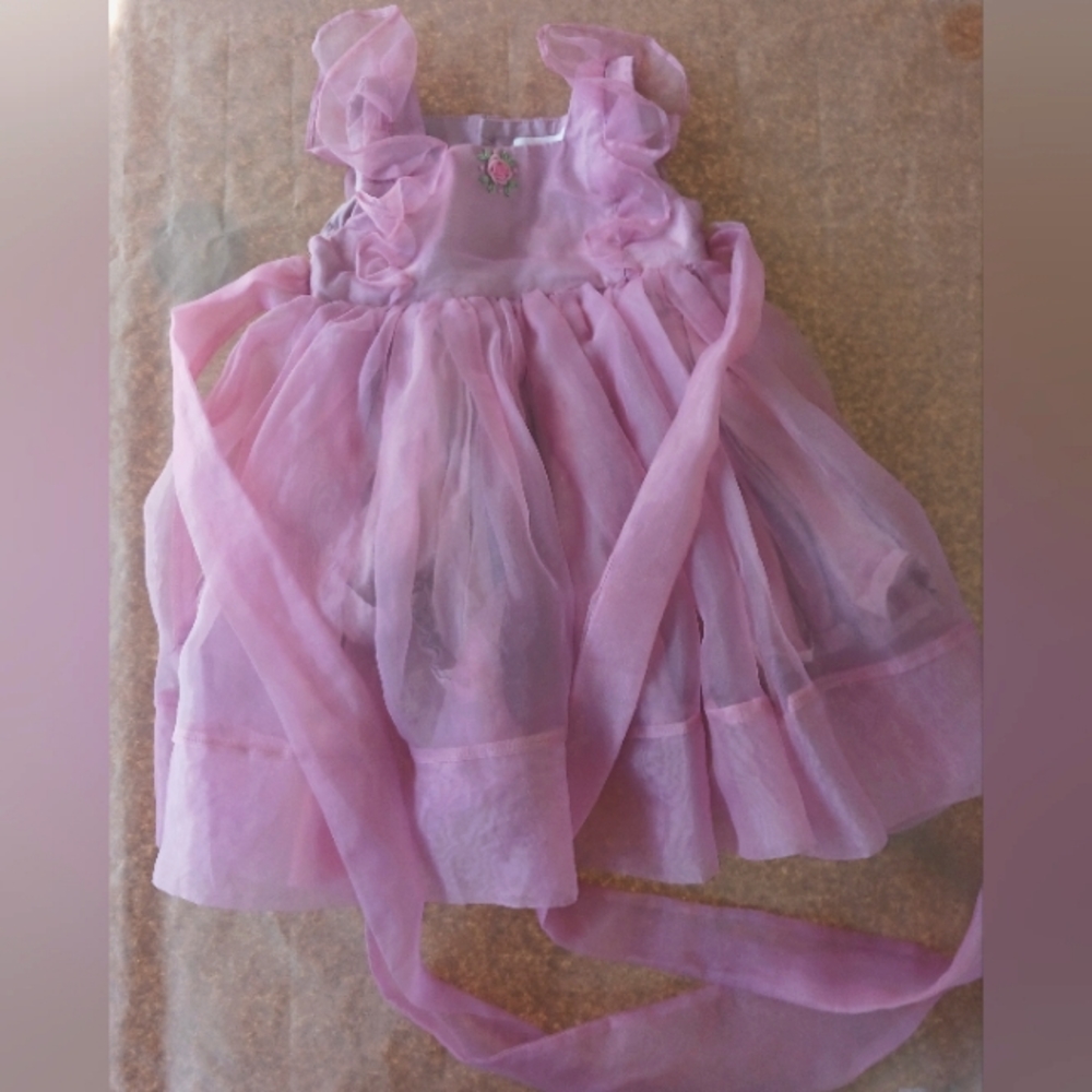 Pale pink sheer dress